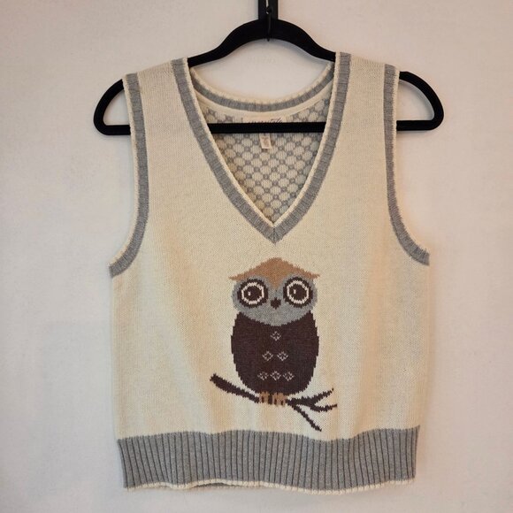 Aeropostale Jackets & Blazers - Aeropostale Owl Knit Sweater Vest Preppy Academia Women's L